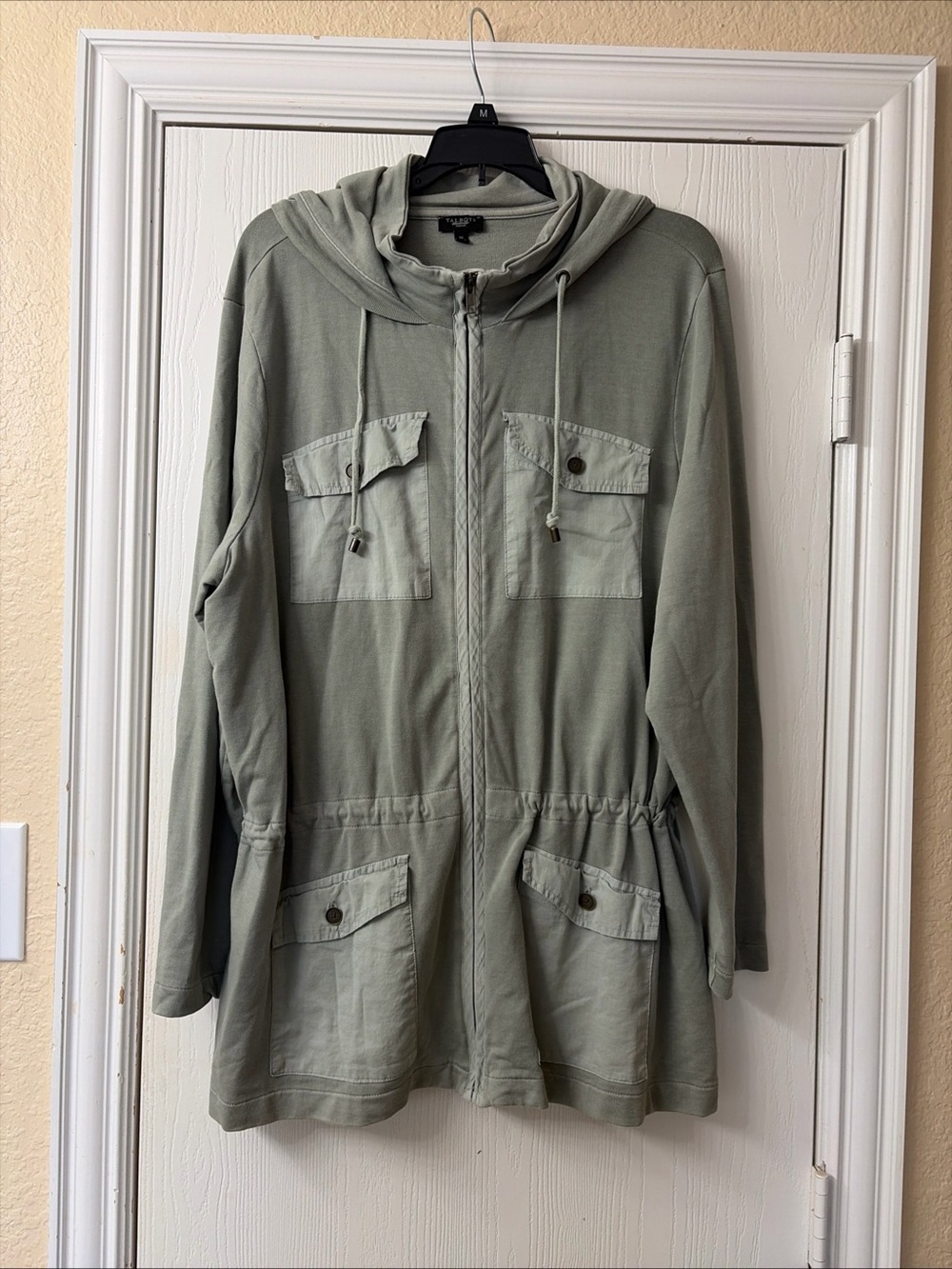 Talbots Sage Green Hooded Utility Field Jacket